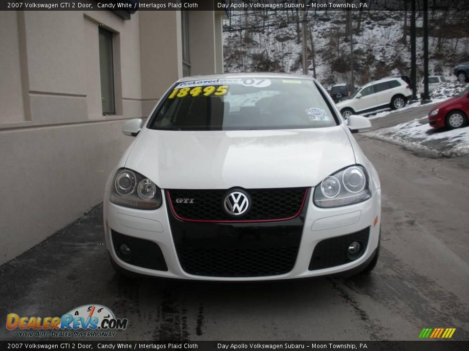 2007 Volkswagen GTI 2 Door Candy White / Interlagos Plaid Cloth Photo #7