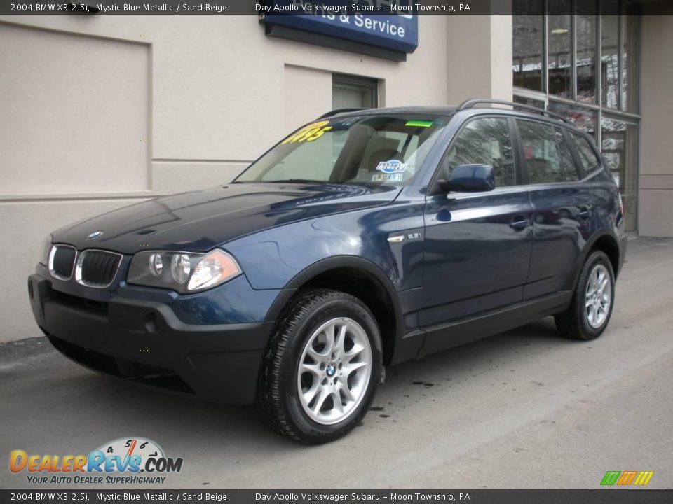 2004 BMW X3 2.5i Mystic Blue Metallic / Sand Beige Photo #2