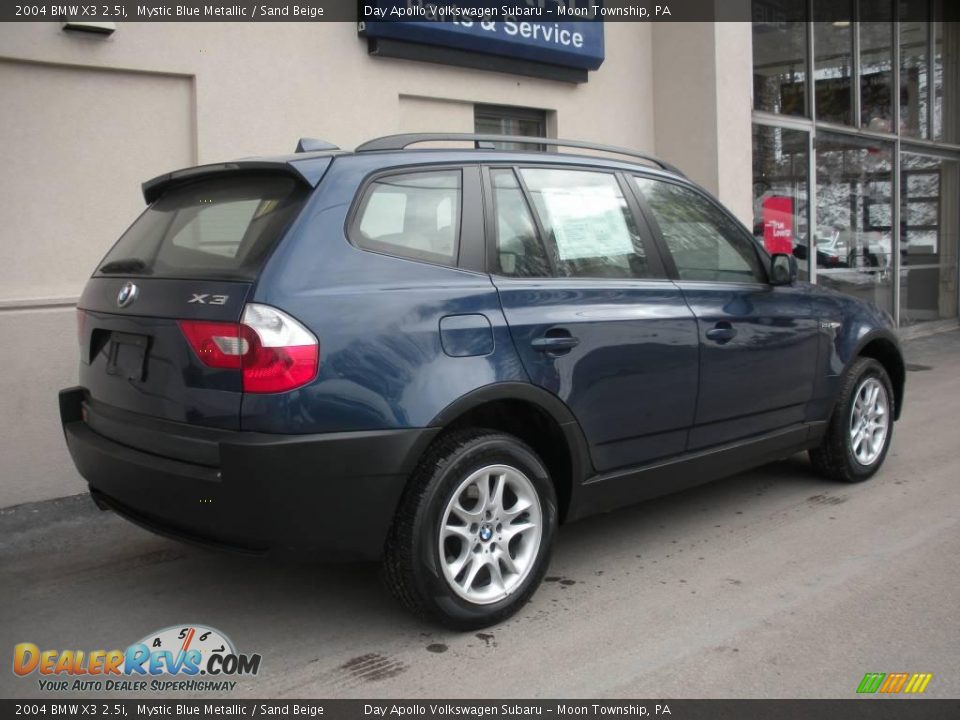 2004 BMW X3 2.5i Mystic Blue Metallic / Sand Beige Photo #3