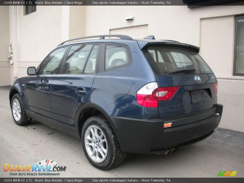 2004 BMW X3 2.5i Mystic Blue Metallic / Sand Beige Photo #4