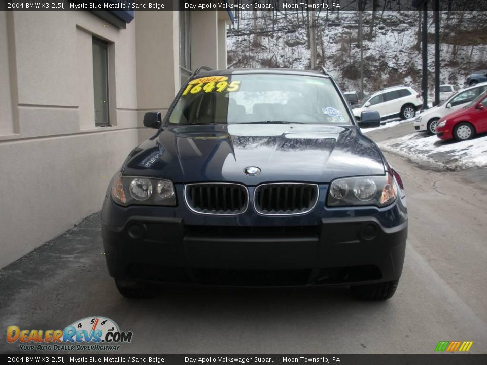 2004 BMW X3 2.5i Mystic Blue Metallic / Sand Beige Photo #7