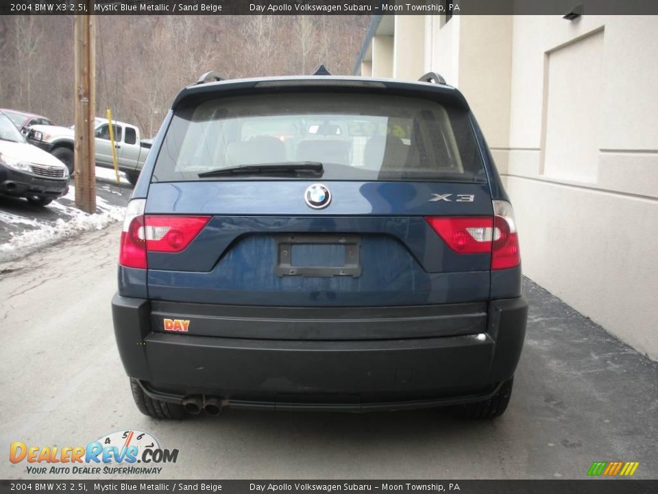 2004 BMW X3 2.5i Mystic Blue Metallic / Sand Beige Photo #8