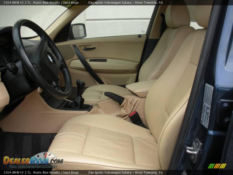 2004 BMW X3 2.5i Mystic Blue Metallic / Sand Beige Photo #9
