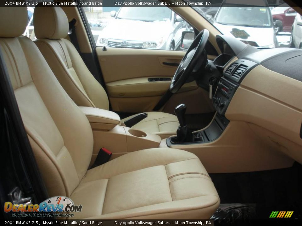 2004 BMW X3 2.5i Mystic Blue Metallic / Sand Beige Photo #11