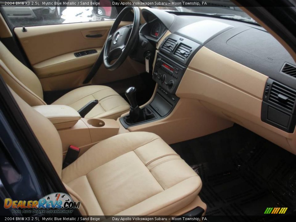 2004 BMW X3 2.5i Mystic Blue Metallic / Sand Beige Photo #13