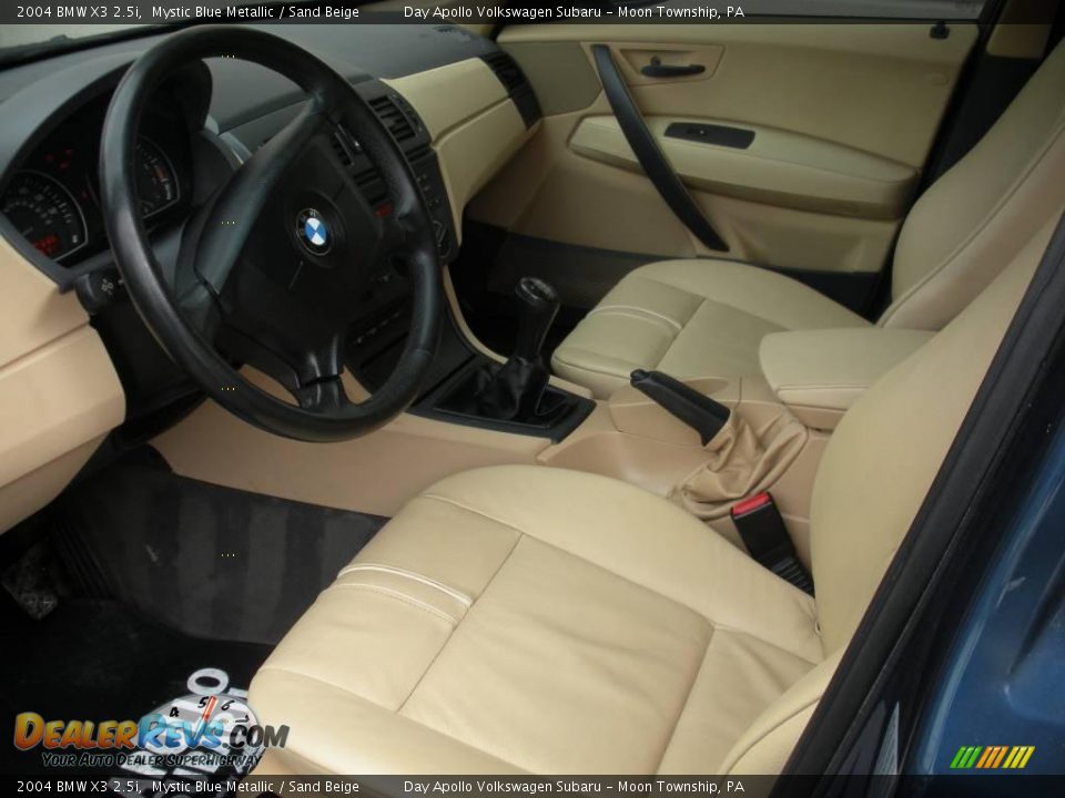 2004 BMW X3 2.5i Mystic Blue Metallic / Sand Beige Photo #15
