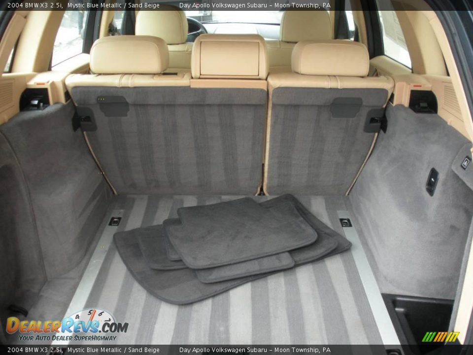 2004 BMW X3 2.5i Mystic Blue Metallic / Sand Beige Photo #17
