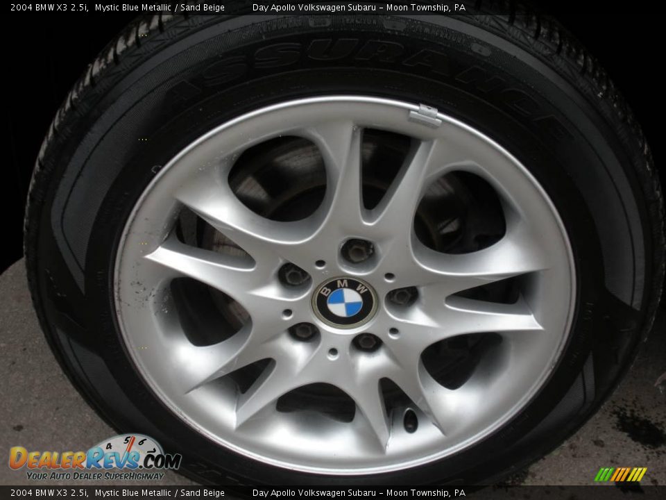 2004 BMW X3 2.5i Mystic Blue Metallic / Sand Beige Photo #19