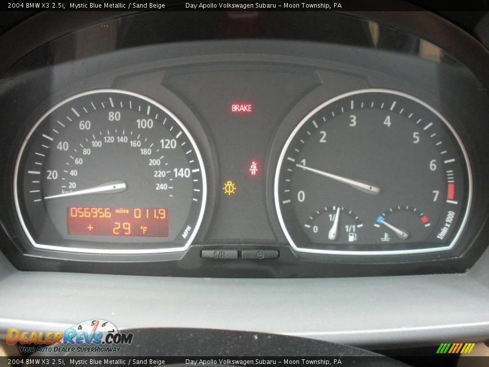 2004 BMW X3 2.5i Mystic Blue Metallic / Sand Beige Photo #21