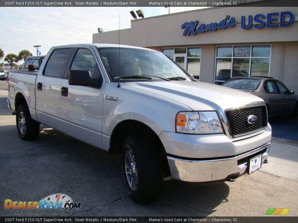 2007 Ford F150 XLT SuperCrew 4x4 Silver Metallic / Medium/Dark Flint Photo #2