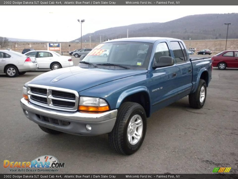 2002 Dodge Dakota Slt Quad Cab 4x4 Atlantic Blue Pearl Dark Slate Gray Photo 3 1251