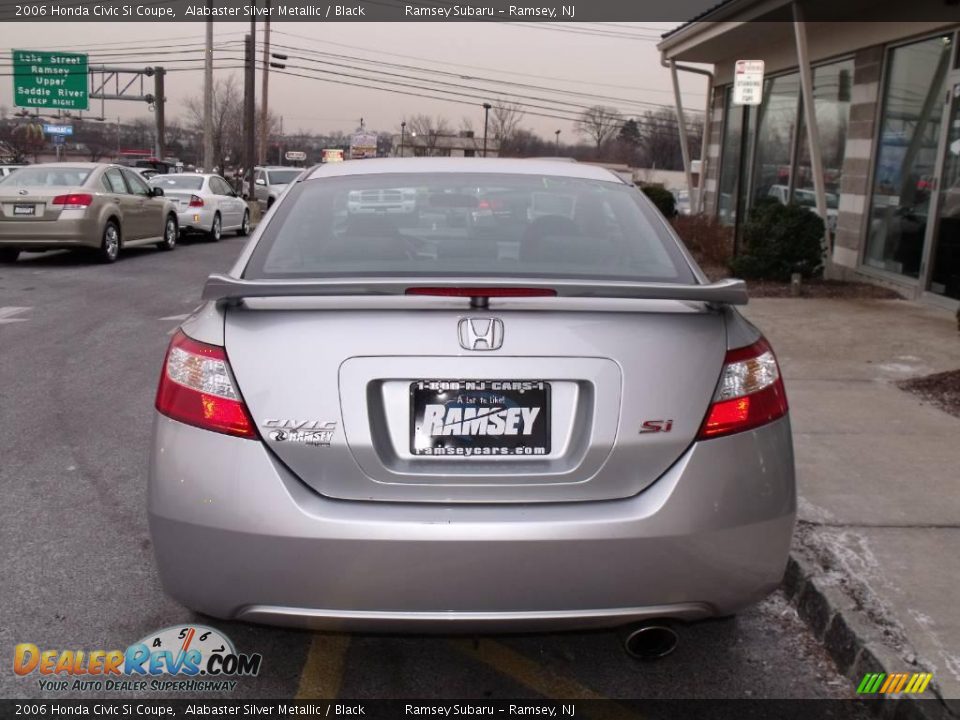 2006 Honda Civic Si Coupe Alabaster Silver Metallic / Black Photo #4