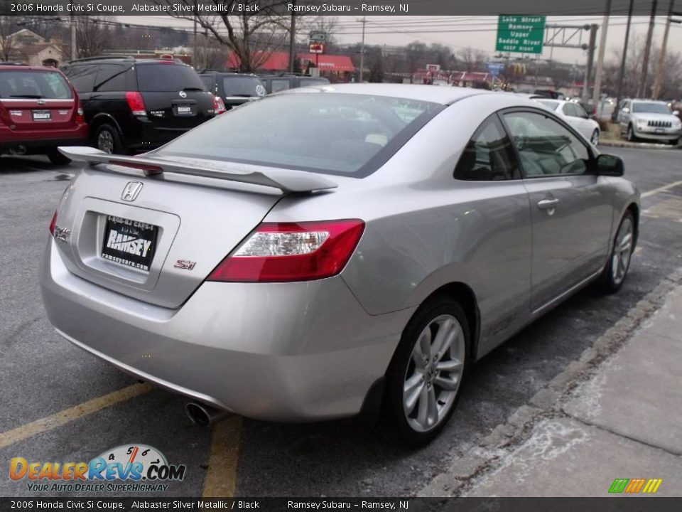 2006 Honda Civic Si Coupe Alabaster Silver Metallic / Black Photo #5