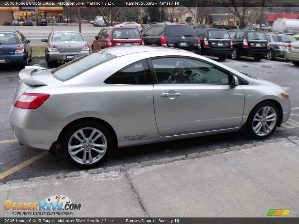2006 Honda Civic Si Coupe Alabaster Silver Metallic / Black Photo #6