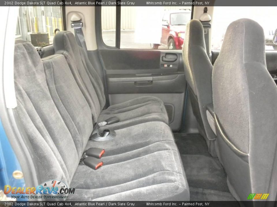 2002 Dodge Dakota SLT Quad Cab 4x4 Atlantic Blue Pearl / Dark Slate Gray Photo #14