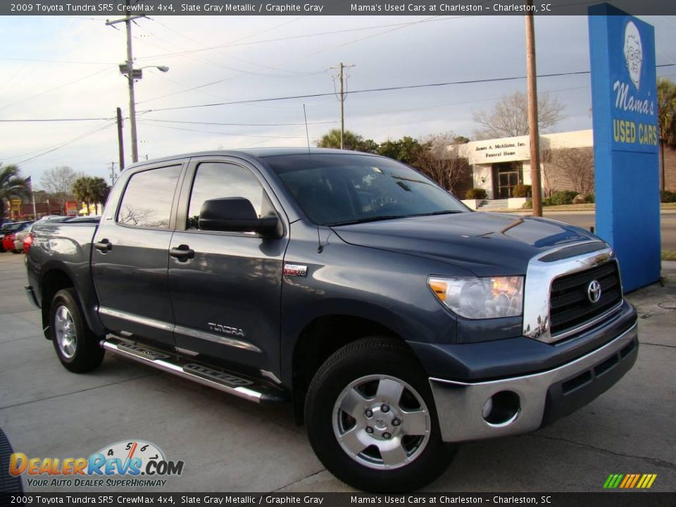 2009 Toyota Tundra SR5 CrewMax 4x4 Slate Gray Metallic / Graphite Gray Photo #31