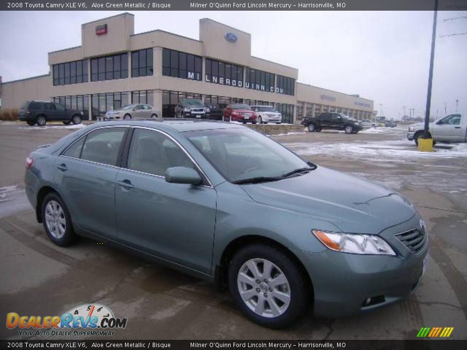 2008 Toyota Camry XLE V6 Aloe Green Metallic / Bisque Photo #1