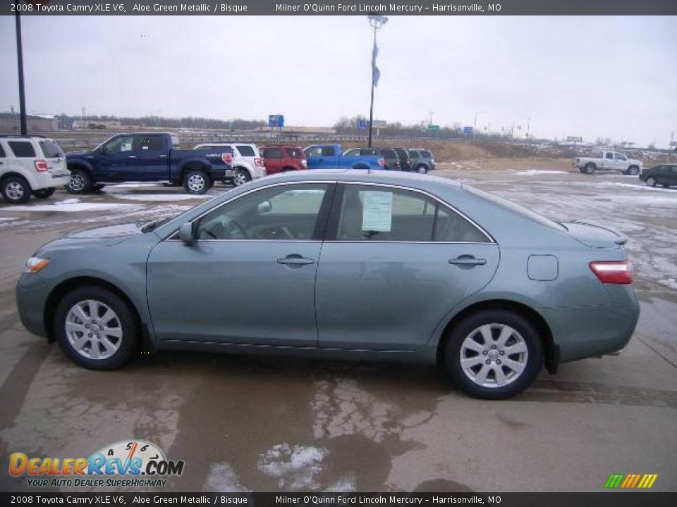 2008 Toyota Camry XLE V6 Aloe Green Metallic / Bisque Photo #6
