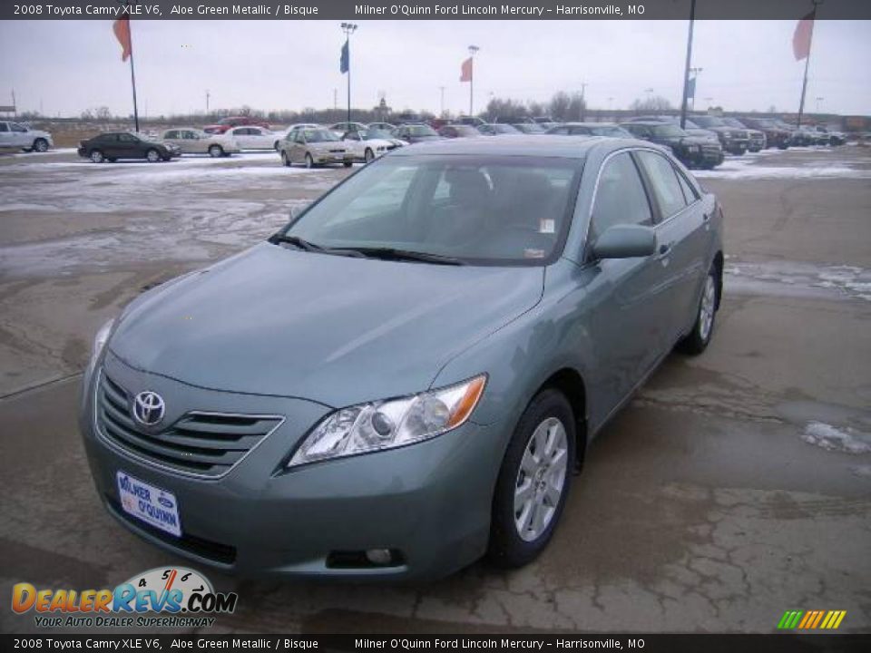 2008 Toyota Camry XLE V6 Aloe Green Metallic / Bisque Photo #7