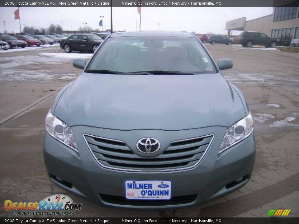 2008 Toyota Camry XLE V6 Aloe Green Metallic / Bisque Photo #8