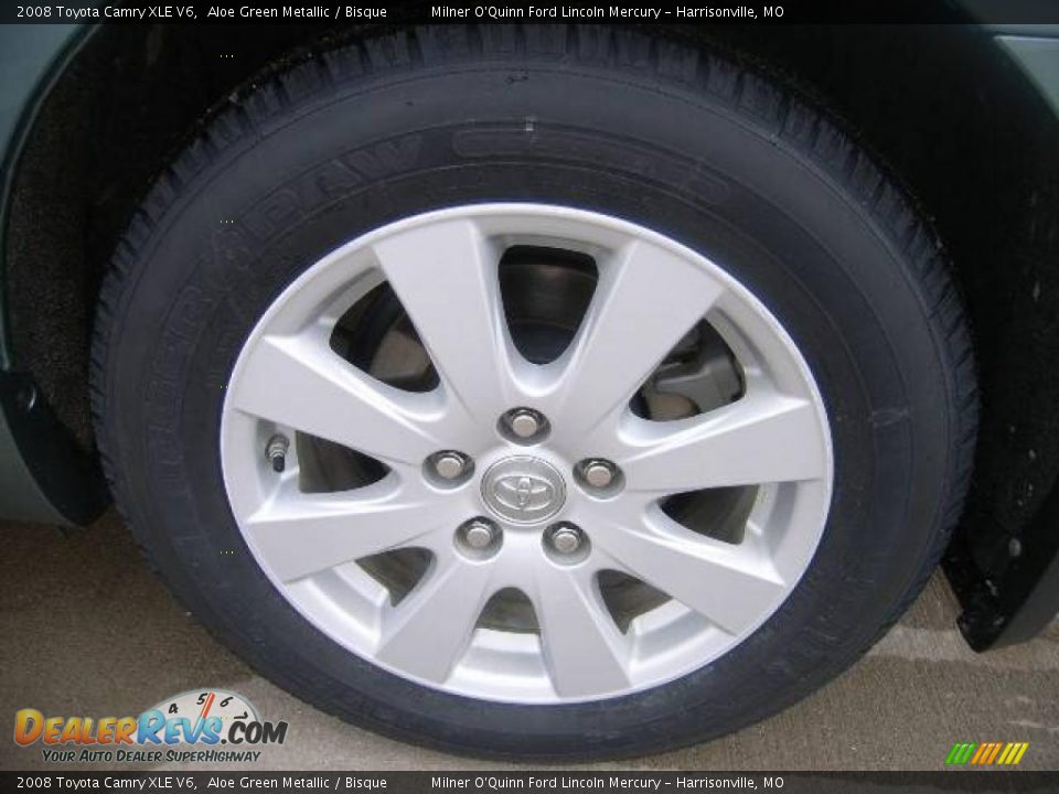 2008 Toyota Camry XLE V6 Aloe Green Metallic / Bisque Photo #15