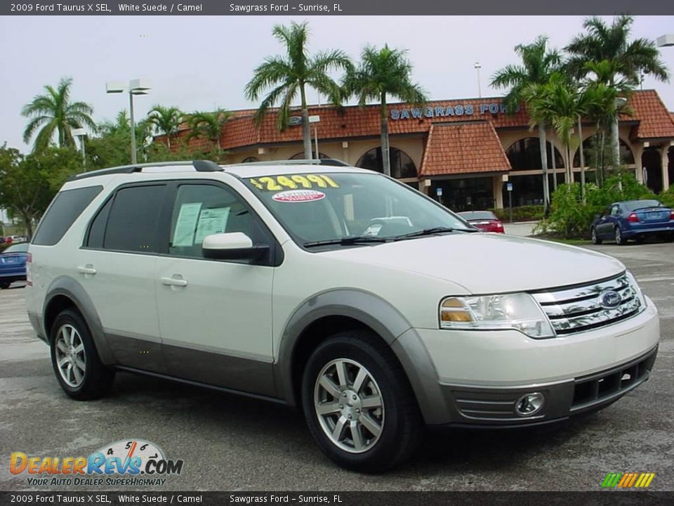 2009 Ford Taurus X SEL White Suede / Camel Photo #1