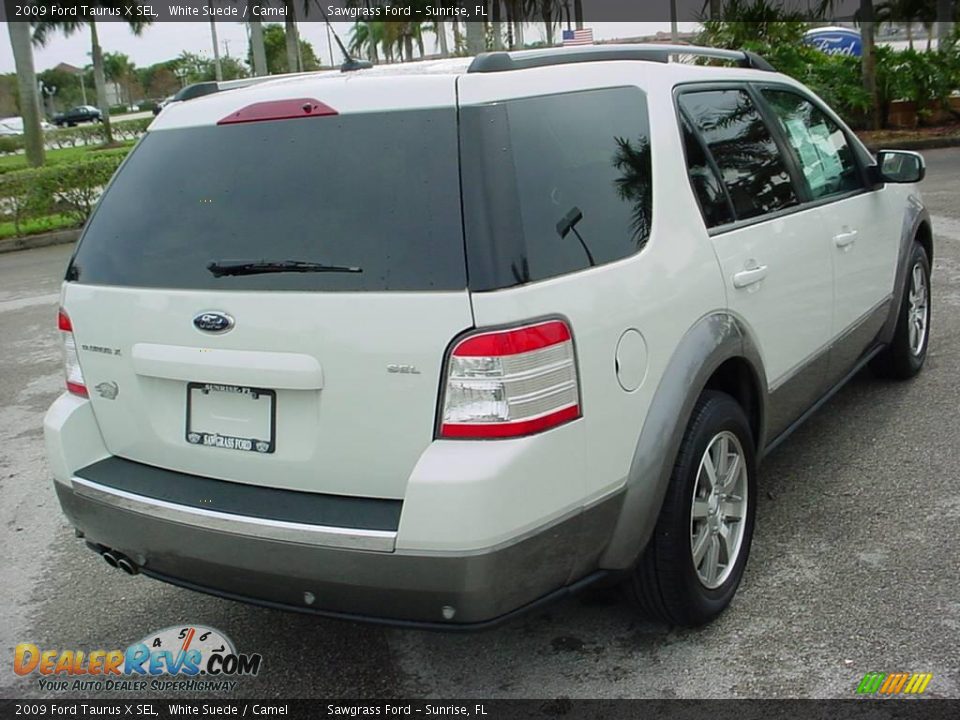 2009 Ford Taurus X SEL White Suede / Camel Photo #3