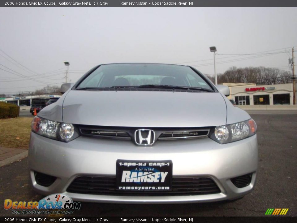 2006 Honda Civic EX Coupe Galaxy Gray Metallic / Gray Photo #2