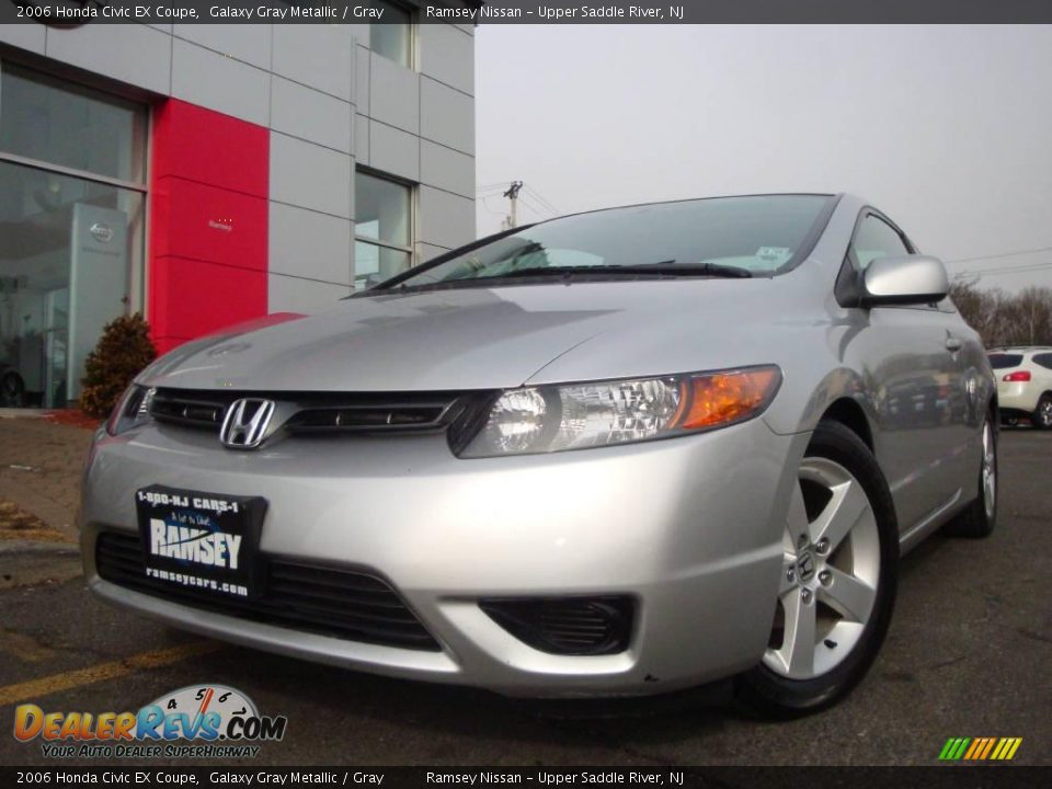 2006 Honda Civic EX Coupe Galaxy Gray Metallic / Gray Photo #3