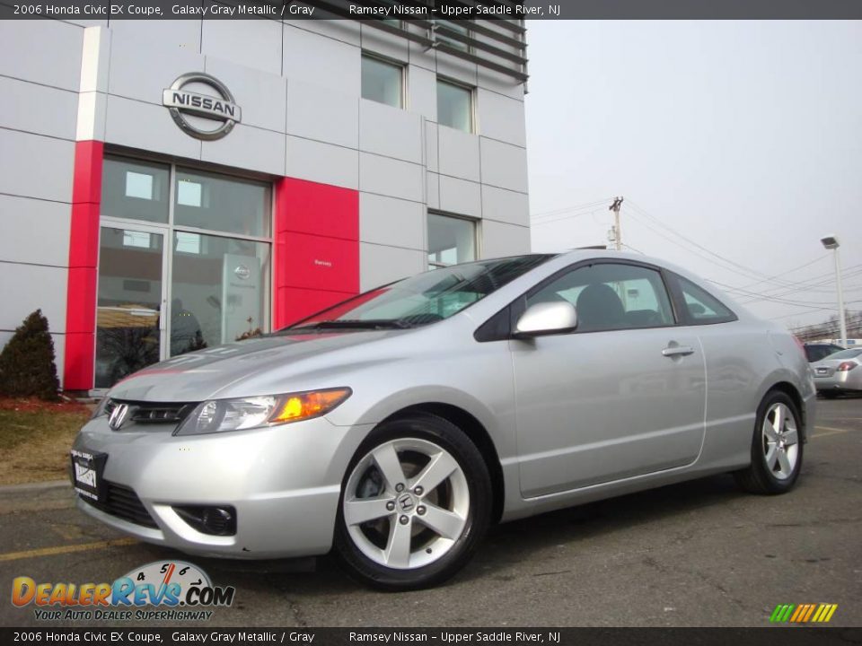 2006 Honda Civic EX Coupe Galaxy Gray Metallic / Gray Photo #4
