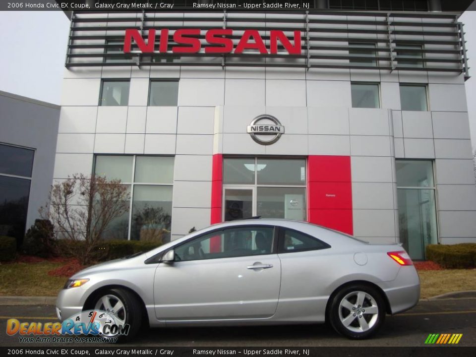 2006 Honda Civic EX Coupe Galaxy Gray Metallic / Gray Photo #5