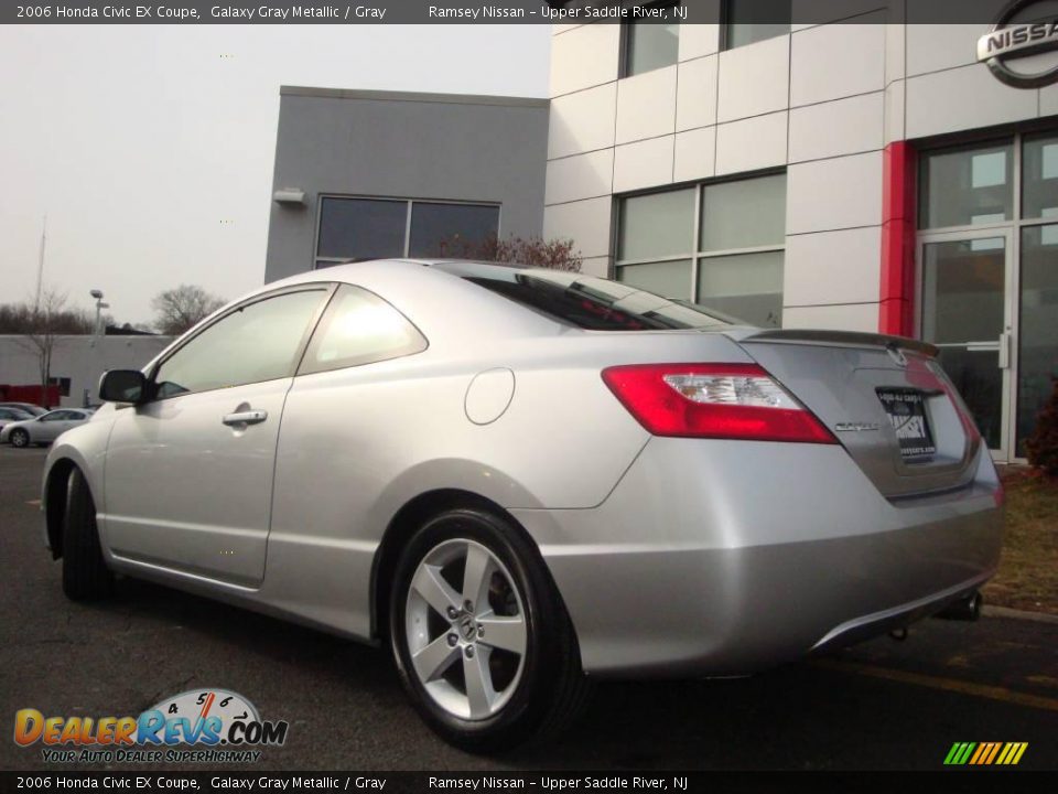 2006 Honda Civic EX Coupe Galaxy Gray Metallic / Gray Photo #6