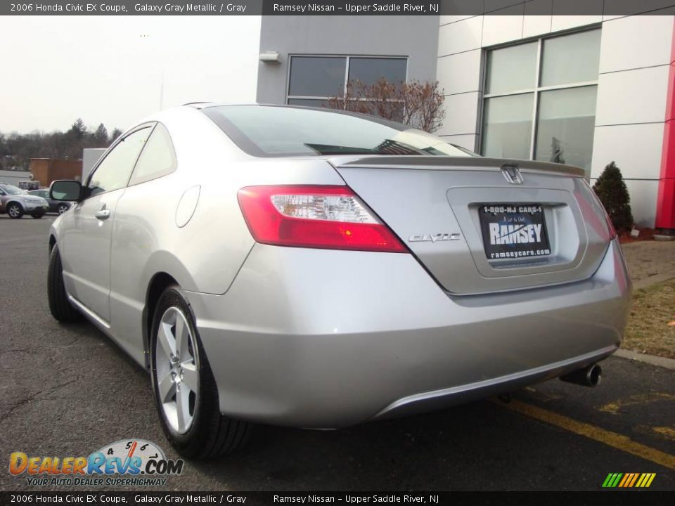 2006 Honda Civic EX Coupe Galaxy Gray Metallic / Gray Photo #7