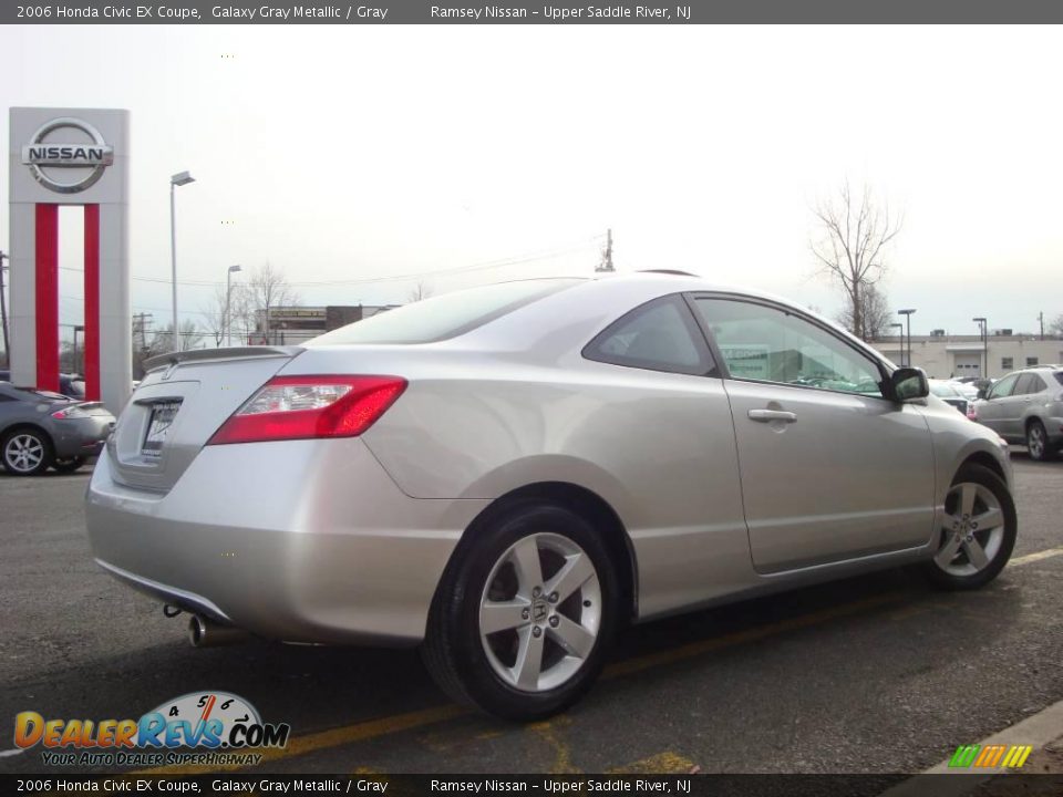 2006 Honda Civic EX Coupe Galaxy Gray Metallic / Gray Photo #10