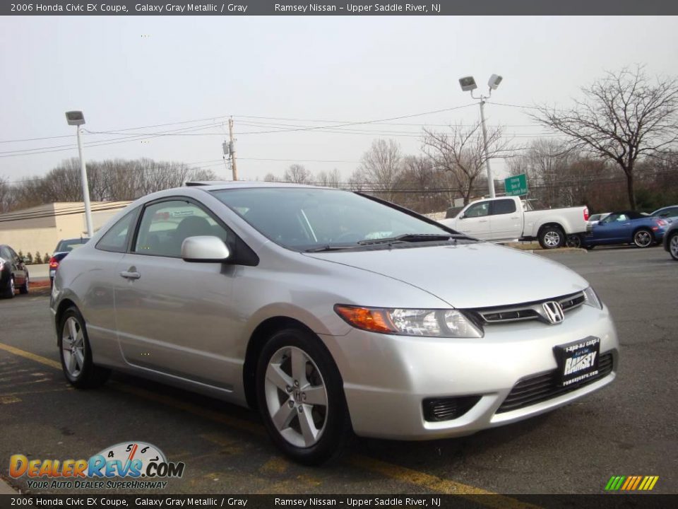2006 Honda Civic EX Coupe Galaxy Gray Metallic / Gray Photo #13