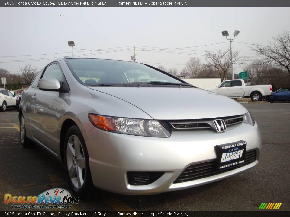 2006 Honda Civic EX Coupe Galaxy Gray Metallic / Gray Photo #14