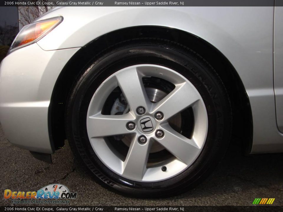 2006 Honda Civic EX Coupe Galaxy Gray Metallic / Gray Photo #23