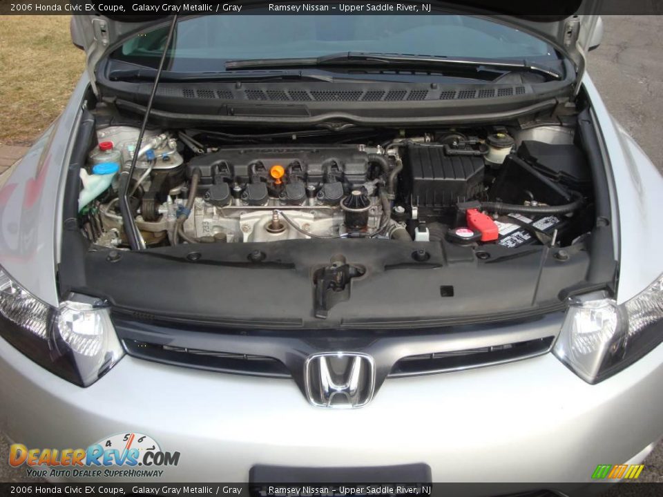2006 Honda Civic EX Coupe Galaxy Gray Metallic / Gray Photo #27