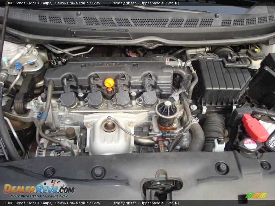 2006 Honda Civic EX Coupe Galaxy Gray Metallic / Gray Photo #28