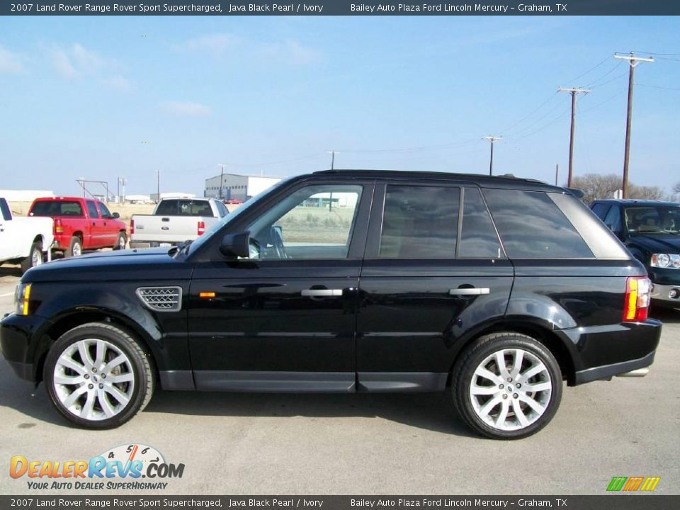 2007 Land Rover Range Rover Sport Supercharged Java Black Pearl / Ivory Photo #2