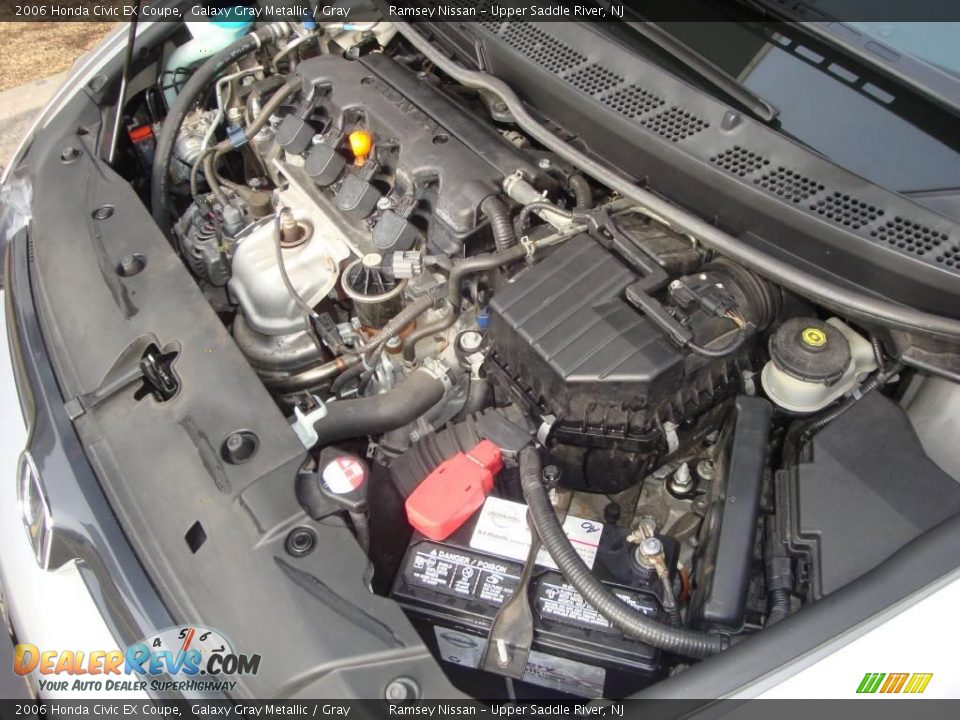 2006 Honda Civic EX Coupe Galaxy Gray Metallic / Gray Photo #29