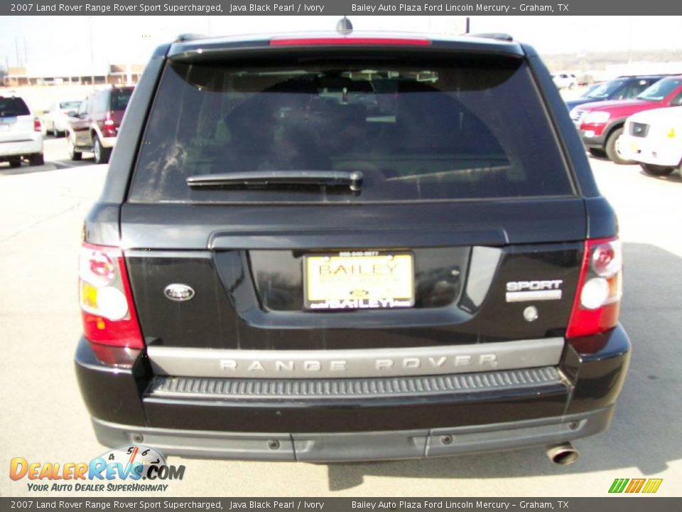 2007 Land Rover Range Rover Sport Supercharged Java Black Pearl / Ivory Photo #6
