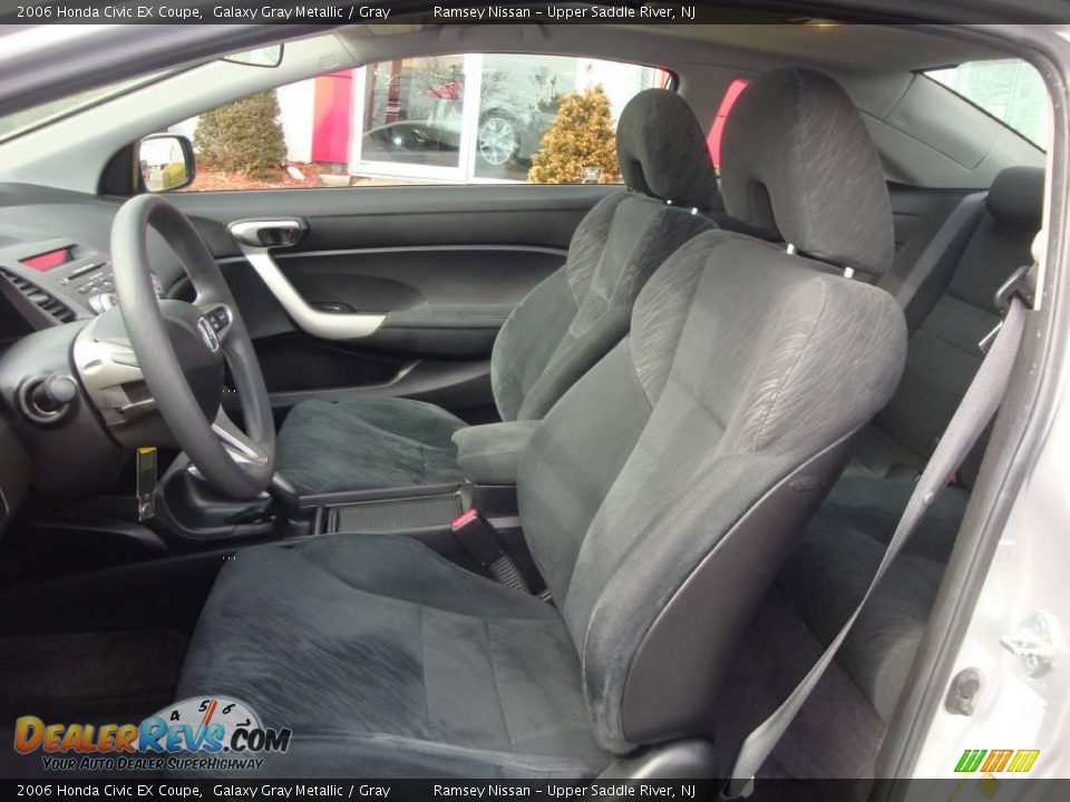 2006 Honda Civic EX Coupe Galaxy Gray Metallic / Gray Photo #32