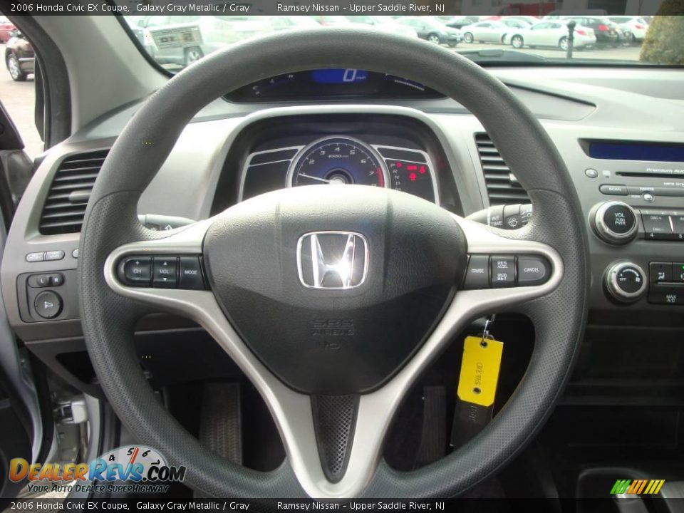 2006 Honda Civic EX Coupe Galaxy Gray Metallic / Gray Photo #34