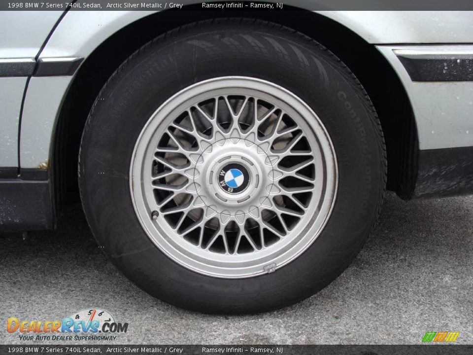 1998 BMW 7 Series 740iL Sedan Arctic Silver Metallic / Grey Photo #4