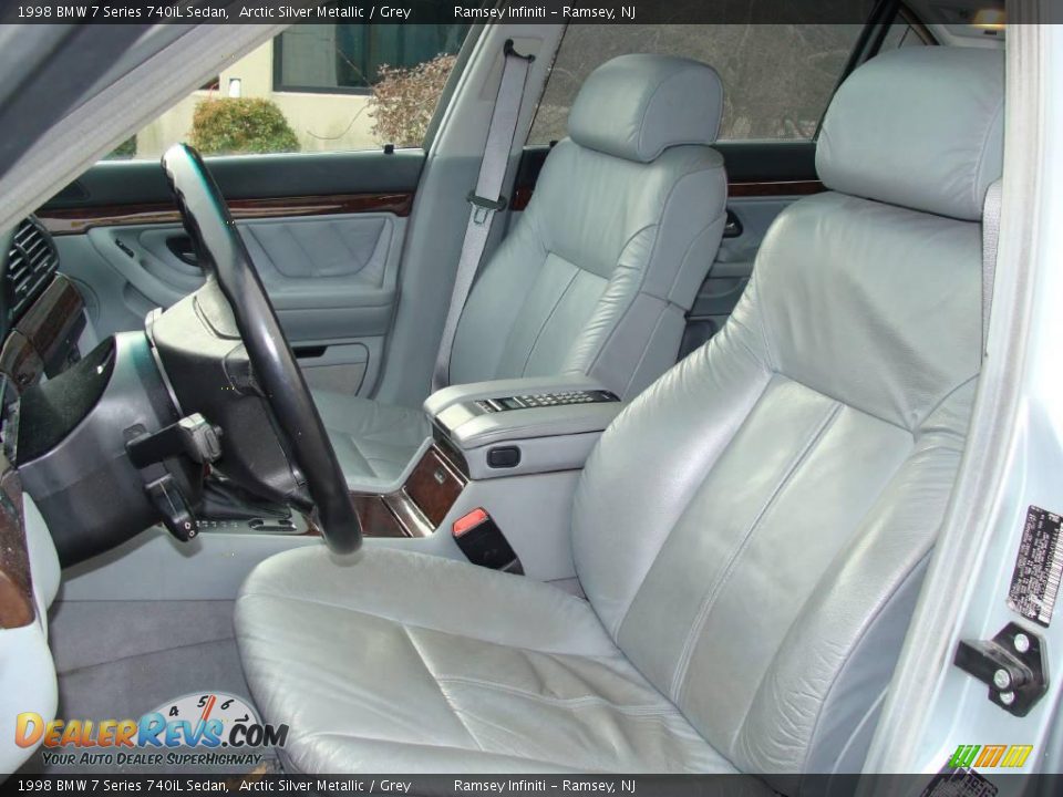 1998 BMW 7 Series 740iL Sedan Arctic Silver Metallic / Grey Photo #10