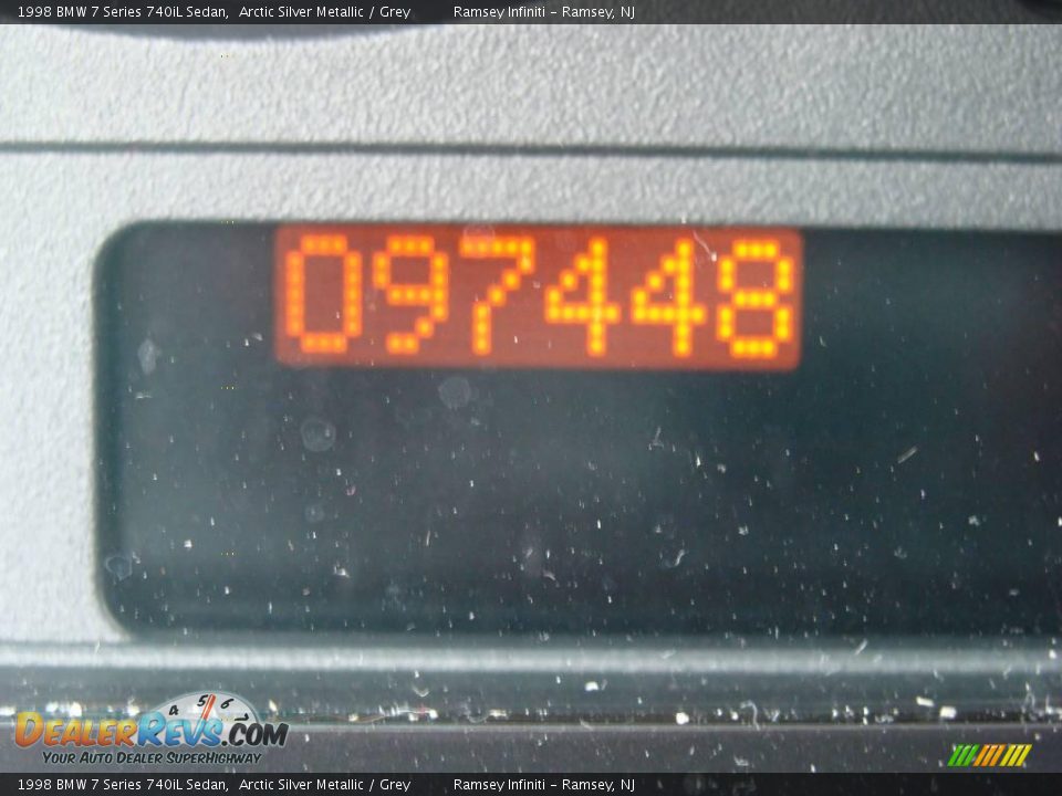 1998 BMW 7 Series 740iL Sedan Arctic Silver Metallic / Grey Photo #14