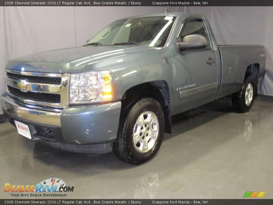 2008 Chevrolet Silverado 1500 LT Regular Cab 4x4 Blue Granite Metallic / Ebony Photo #1