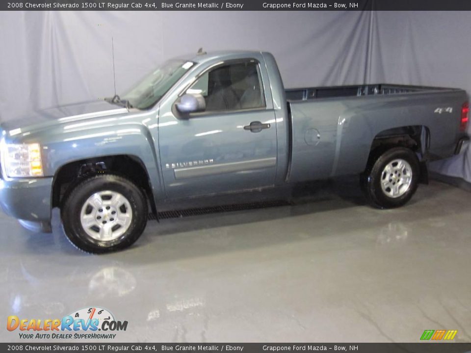 2008 Chevrolet Silverado 1500 LT Regular Cab 4x4 Blue Granite Metallic / Ebony Photo #2
