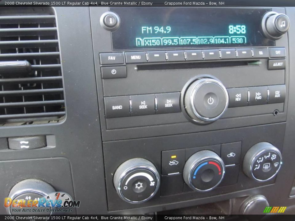 2008 Chevrolet Silverado 1500 LT Regular Cab 4x4 Blue Granite Metallic / Ebony Photo #10